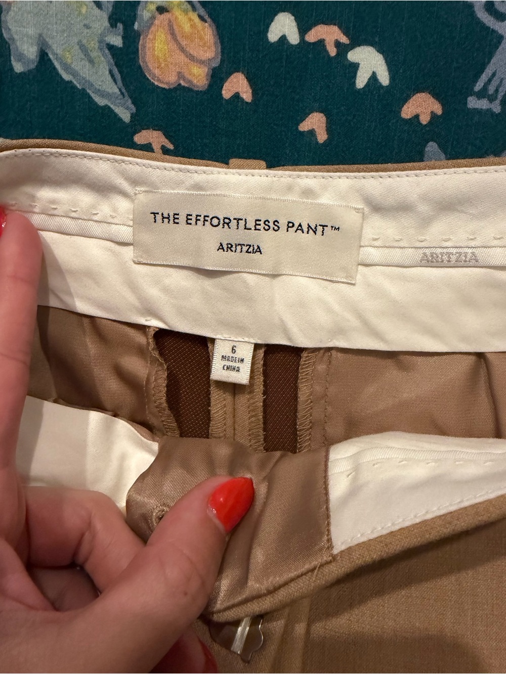 Aritzia The Effortless Pant - Beige/Tan